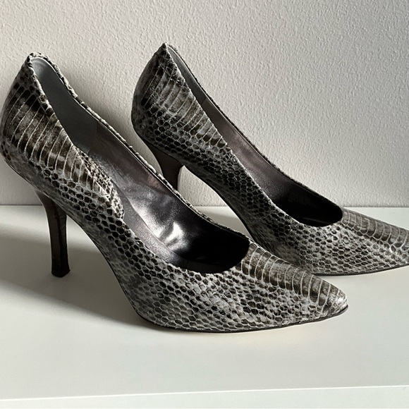 Banana Republic Shoes - Banana Republic Snakeskin Heels - Black and Gray